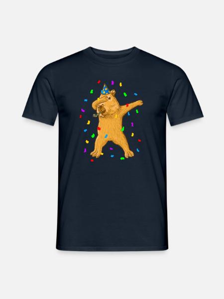 Dabbing Capybara Geburtstag - Mænd T-shirt - marineblå