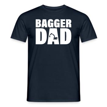 Job - Bagger Dad - Männer T-Shirt - Navy - Vorne - AI Model Male 178 light (178cm)