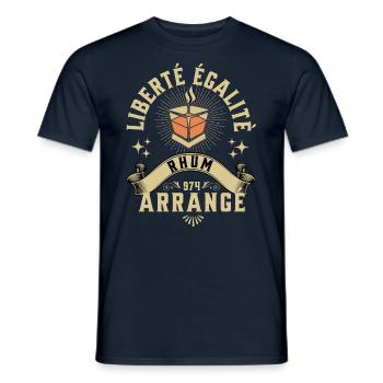 Liberté Egalité Rhum Arrangé - T-shirt homme - marine - Devant - AI Model Male 178 light (178cm)