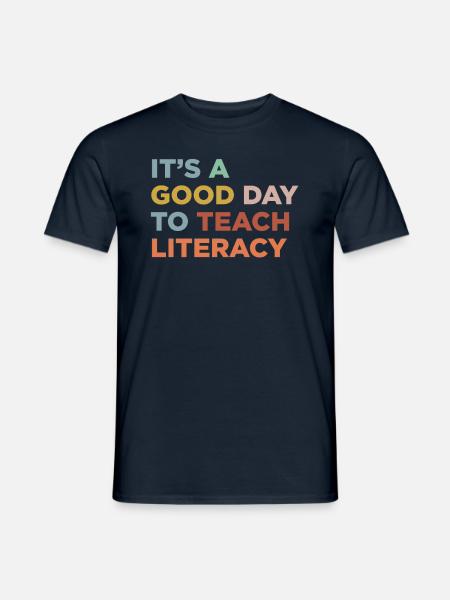 Teach literacy teachers - Men's T-Shirt - navy
