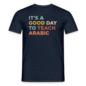 Enseigner les professeurs d’arabe - T-shirt homme - marine - Devant - AI Model Male 178 light (178cm)