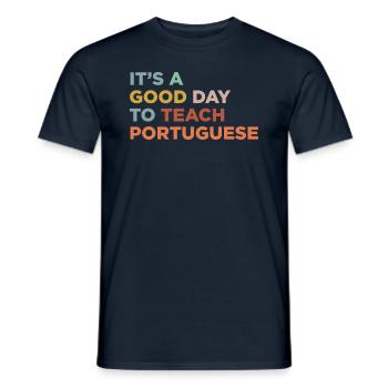 Unterrichten Sie Den Portugiesischen Lehrer - Männer T-Shirt - Navy - Vorne - AI Model Male 178 light (178cm)