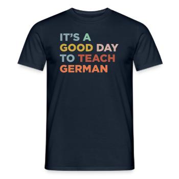 Enseigner aux professeurs d’allemand - T-shirt homme - marine - Devant - AI Model Male 178 light (178cm)