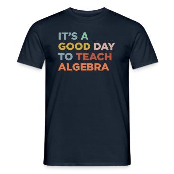 Enseigner les professeurs d’algèbre - T-shirt homme - marine - Devant - AI Model Male 178 light (178cm)
