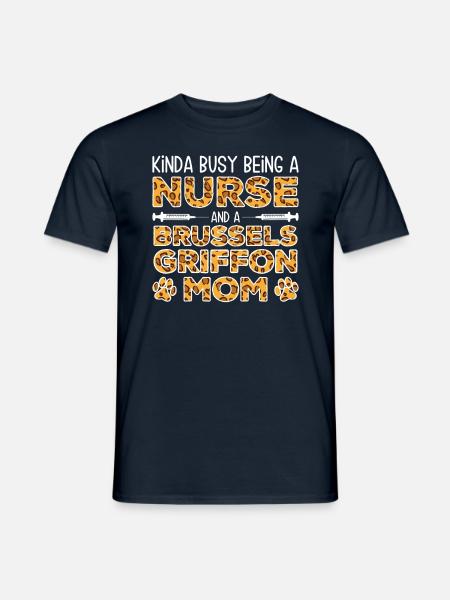 Sister dog mother - Brussels Griffon - Men's T-Shirt - navy