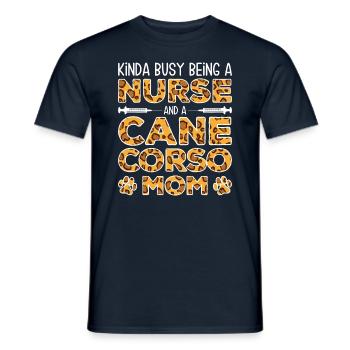 Krankenschwester Hunde Mutter - Cane Corso - Männer T-Shirt - Navy - Vorne - AI Model Male 178 light (178cm)