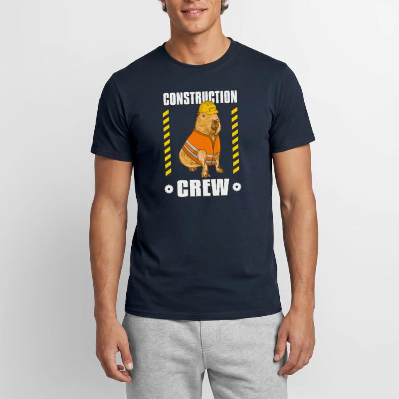 Capybara Équipe d’ouvriers de la construction T-shirt homme