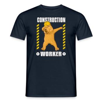 Chantier de construction - T-shirt homme - marine - Devant - AI Model Male 178 light (178cm)