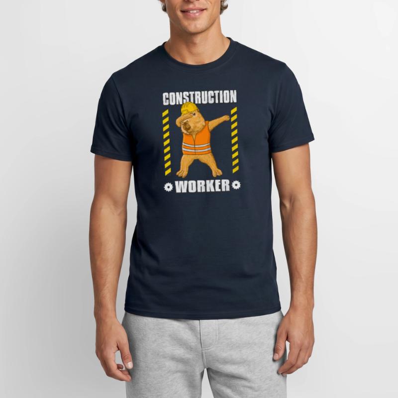 Construction worker construction site Men's T-Shirt