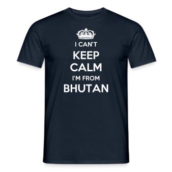 Ich Kann Nicht Ruhig Bleiben, Ich Bin Von Bhutan - Männer T-Shirt - Navy - Vorne - AI Model Male 178 light (178cm)