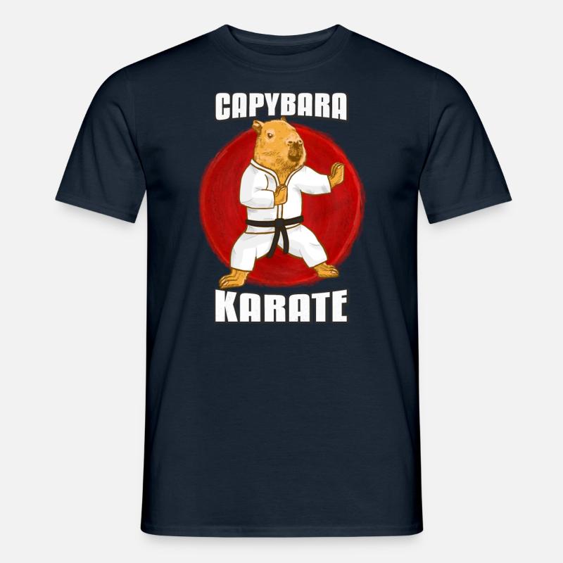Capybara Karate Gi - Männer T-Shirt - Navy