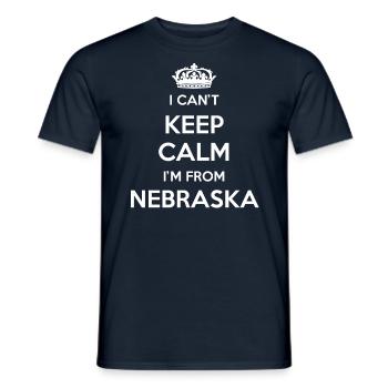 Ich Kann Nicht Ruhig Bleiben - Nebraska - Männer T-Shirt - Navy - Vorne - AI Model Male 178 light (178cm)