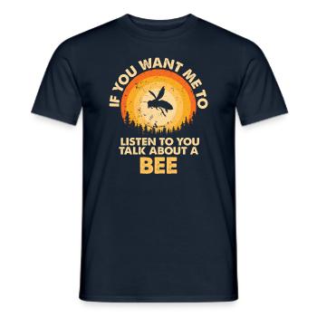 Entendre parler des abeilles animales - T-shirt homme - marine - Devant - AI Model Male 178 light (178cm)