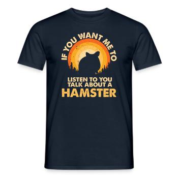 Entendre parler des hamsters animaux - T-shirt homme - marine - Devant - AI Model Male 178 light (178cm)