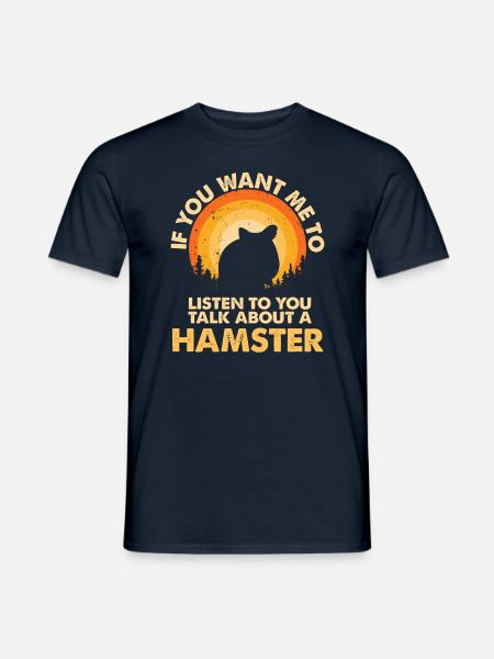 Entendre parler des hamsters animaux - T-shirt homme - marine