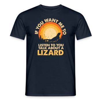 Hören Sie Talk About Animal Lizard - Männer T-Shirt - Navy - Vorne - AI Model Male 178 light (178cm)