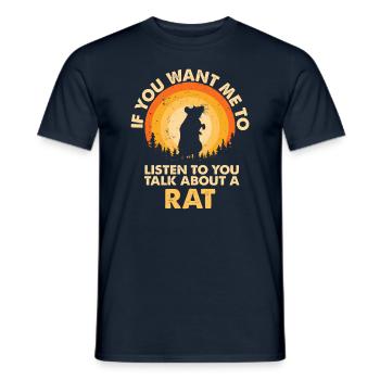 Écoutez parler de Rat animal - T-shirt homme - marine - Devant - AI Model Male 178 light (178cm)