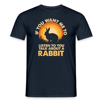 Listen to Talk About Animal Rabbit - Men's T-Shirt - navy - Front - AI Model Male 178 light (178cm)