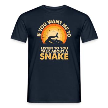 Entendre parler des serpents animaux - T-shirt homme - marine - Devant - AI Model Male 178 light (178cm)
