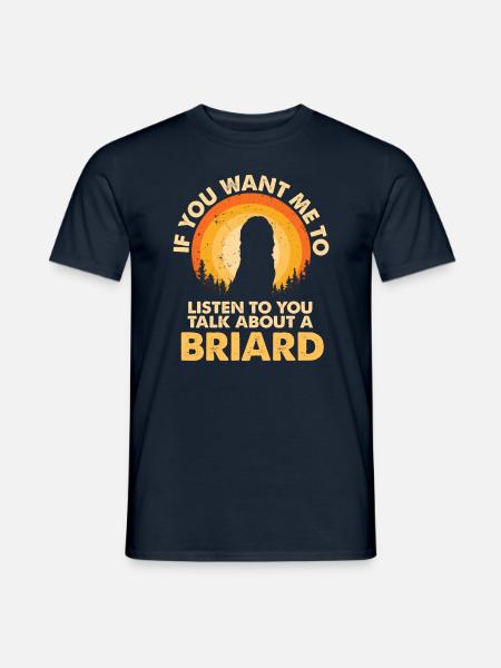 Talk about dog Briard - Men's T-Shirt - navy