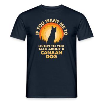 Parlez du chien Canaan - T-shirt homme - marine - Devant - AI Model Male 178 light (178cm)