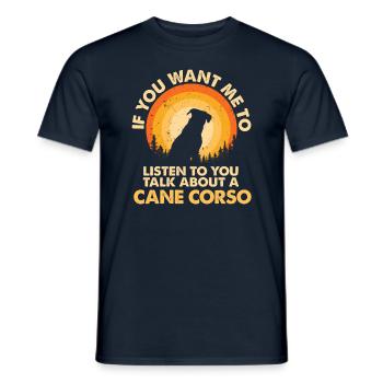 Parlez de Dog Cane Corso - T-shirt homme - marine - Devant - AI Model Male 178 light (178cm)