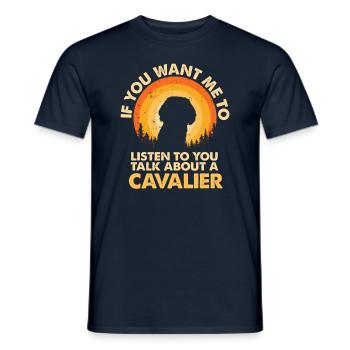 Parlez de chien cavalier - T-shirt homme - marine - Devant - AI Model Male 178 light (178cm)
