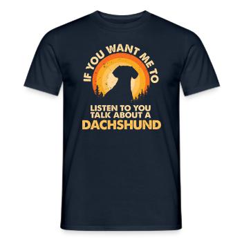 Sprechen Sie Über Hund Dackel - Männer T-Shirt - Navy - Vorne - AI Model Male 178 light (178cm)