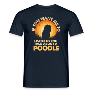 Parlez de caniches de chien - T-shirt homme - marine - Devant - AI Model Male 178 light (178cm)