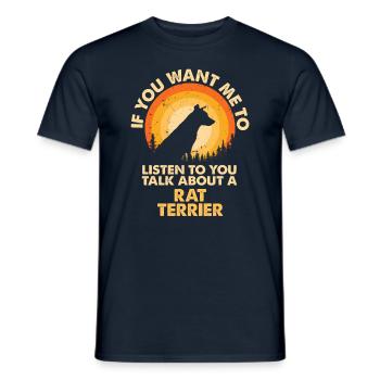 Parlez de dog rat terriers - T-shirt homme - marine - Devant - AI Model Male 178 light (178cm)