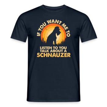 Sprechen Sie Über Hundeschnauzer - Männer T-Shirt - Navy - Vorne - AI Model Male 178 light (178cm)