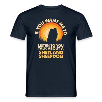 Parlez de chien Shetland Sheepdog - T-shirt homme - marine - Devant - AI Model Male 178 light (178cm)