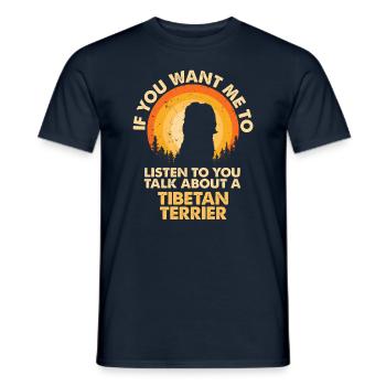Talk about the Tibetan Dog Terrier - Men's T-Shirt - navy - Front - AI Model Male 178 light (178cm)
