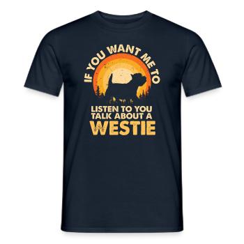 Sprechen Sie Über Hund Westie - Männer T-Shirt - Navy - Vorne - AI Model Male 178 light (178cm)