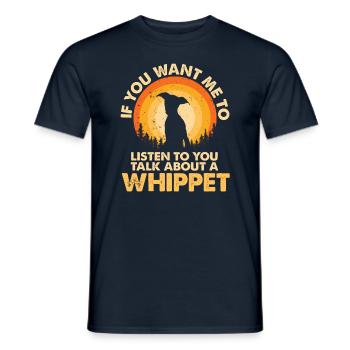 Parlez de chien Whippet - T-shirt homme - marine - Devant - AI Model Male 178 light (178cm)