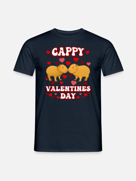 Saint-Valentin Capybara - T-shirt homme - marine