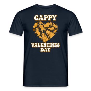 Cœur de Saint-Valentin de Capybara - T-shirt homme - marine - Devant - AI Model Male 178 light (178cm)