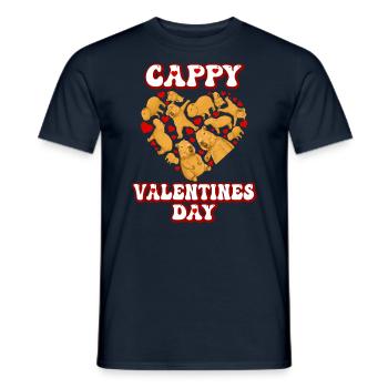 Cœur de Saint-Valentin de Capybara - T-shirt homme - marine - Devant - AI Model Male 178 light (178cm)