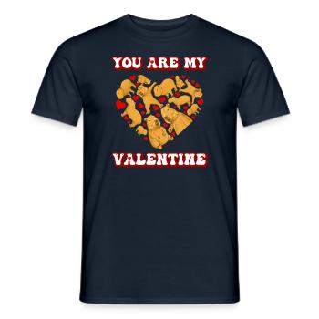 Tu es ma Saint-Valentin Capybara Saint-Valentin - T-shirt homme - marine - Devant - AI Model Male 178 light (178cm)