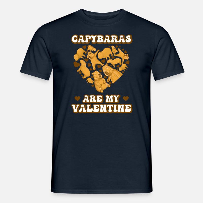 Capybara Saint-Valentin - T-shirt homme - marine