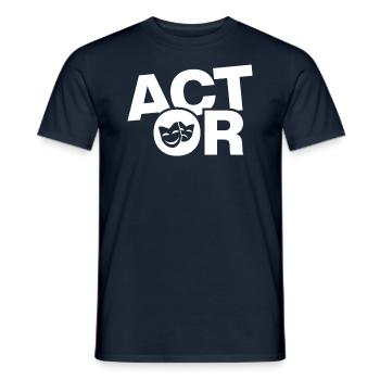 Acting Job Work - Actor - Men's T-Shirt - navy - Front - AI Model Male 178 light (178cm)