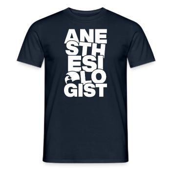 Profession Job Work - Anesthesiologist - Men's T-Shirt - navy - Front - AI Model Male 178 light (178cm)