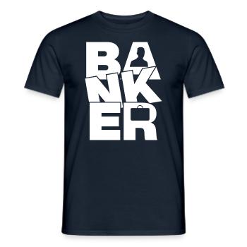 Banking Job Work - Banker - Men's T-Shirt - navy - Front - AI Model Male 178 light (178cm)