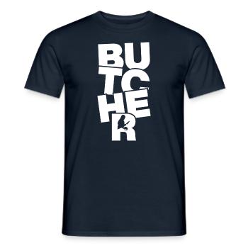 Boucherie Profession Travail - Boucherie - T-shirt homme - marine - Devant - AI Model Male 178 light (178cm)