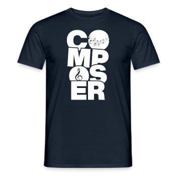 Occupation Job Work - Composer - Men's T-Shirt - navy - Front - AI Model Male 178 light (178cm)