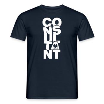 Profession Travail - Consultant - T-shirt homme - marine - Devant - AI Model Male 178 light (178cm)