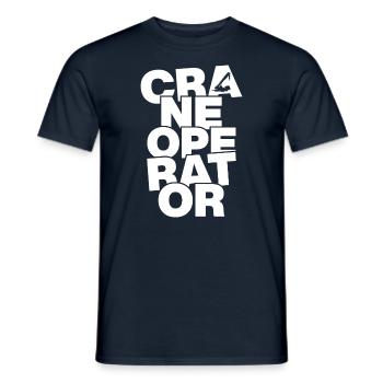 Profession Work - Crane Operator - Men's T-Shirt - navy - Front - AI Model Male 178 light (178cm)