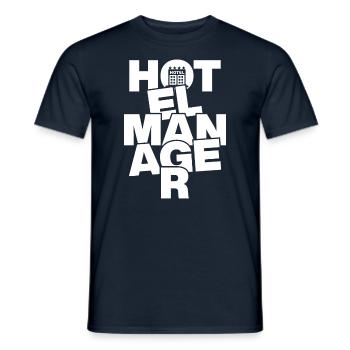 Profession Job Work - Hotel Manager - Men's T-Shirt - navy - Front - AI Model Male 178 light (178cm)