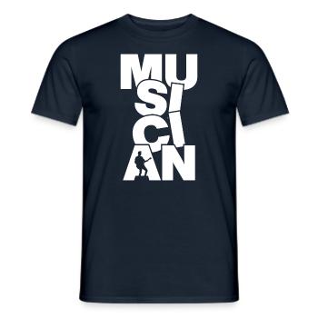 Profession musicale Travail - Musicien - T-shirt homme - marine - Devant - AI Model Male 178 light (178cm)
