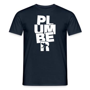 Travail professionnel pour les professions sanitaires - plombiers - T-shirt homme - marine - Devant - AI Model Male 178 light (178cm)